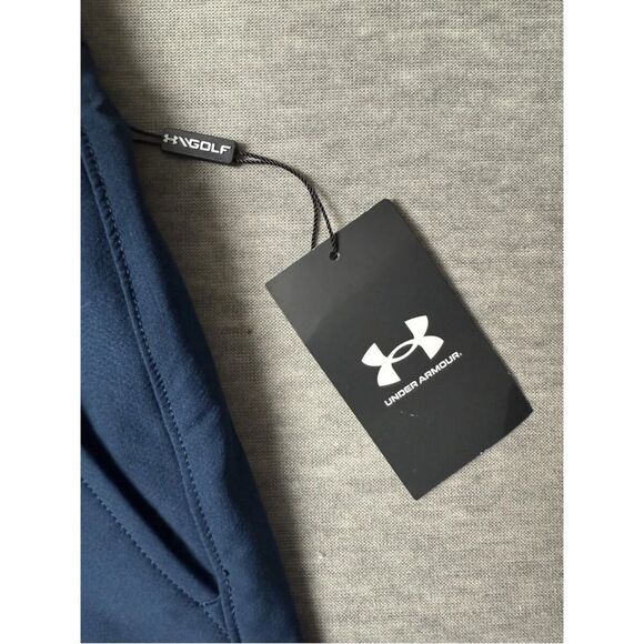 Under Armour Chino Shorts Mens Size 30 Blue Dark Wash Mid-Rise Summer 10" Inseam - Picture 4 of 7